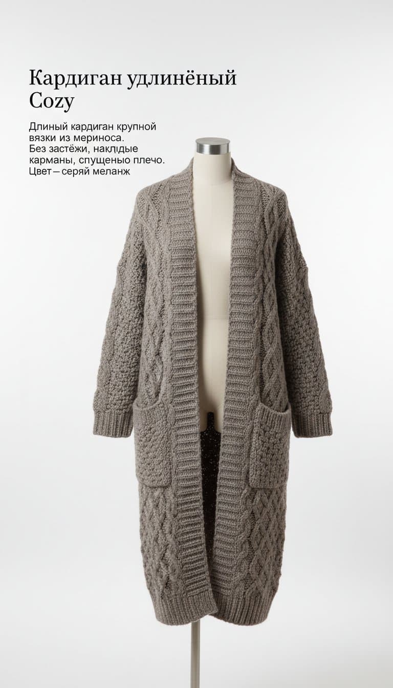 Кардиган удлинённый Cozy